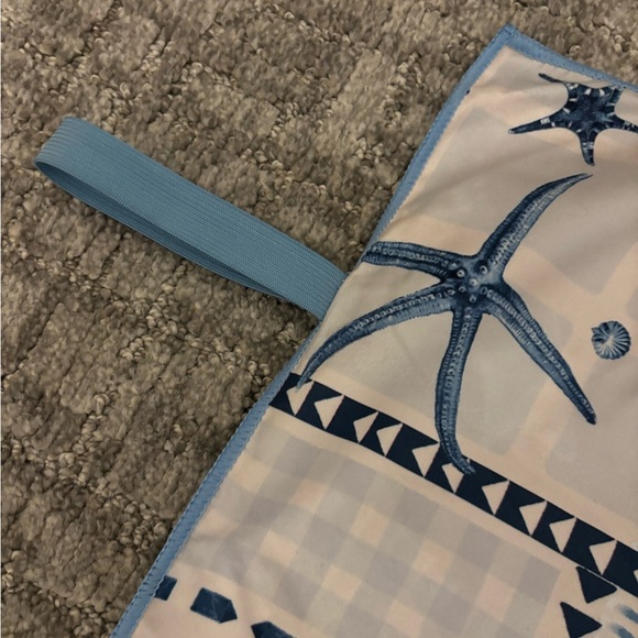 Aguabendita x Target Blue Deep Sea Print Seahorse Beach Towel Wrap Reversible - Picture 5 of 5